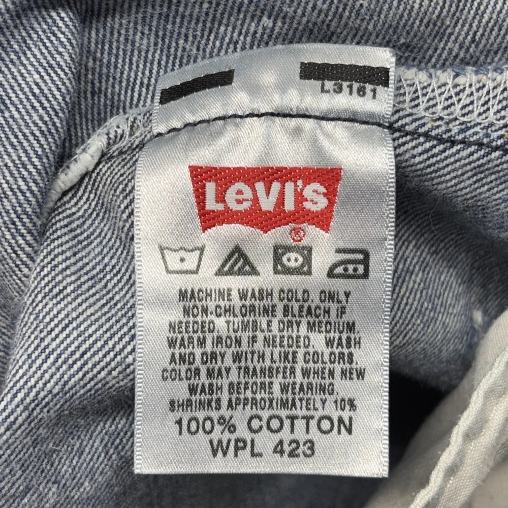 Levi's Denim Jeans 501XX-0000 ButtonFly 38x32 (36x29) Mexico‎ Y2K 90s Distressed